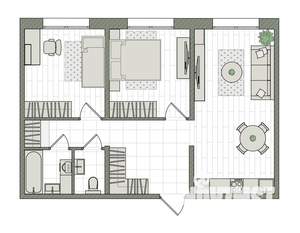 3-к квартира, вторичка, 60м2, 6/16 этаж