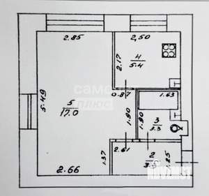 1-к квартира, вторичка, 30м2, 2/5 этаж