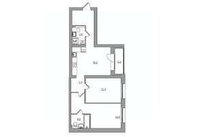 3-к квартира, вторичка, 68м2, 1/6 этаж