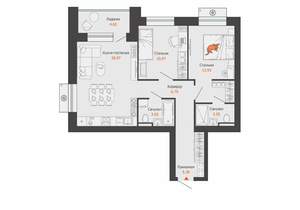 2-к квартира, вторичка, 68м2, 3/8 этаж