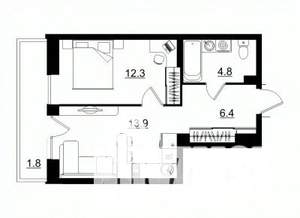 1-к квартира, вторичка, 39м2, 7/11 этаж