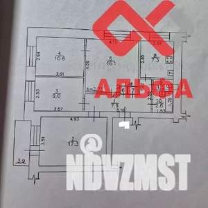 4-к квартира, вторичка, 73м2, 1/5 этаж