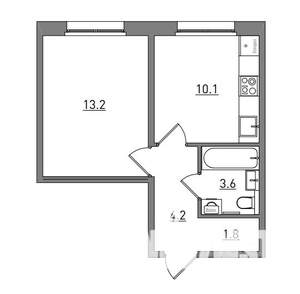 1-к квартира, вторичка, 33м2, 2/17 этаж