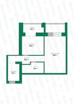 1-к квартира, вторичка, 47м2, 3/9 этаж