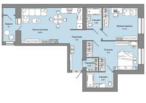 2-к квартира, вторичка, 79м2, 5/8 этаж
