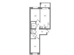 3-к квартира, вторичка, 71м2, 3/6 этаж