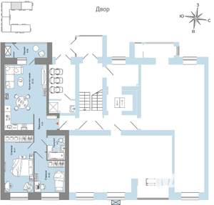 3-к квартира, вторичка, 65м2, 1/6 этаж