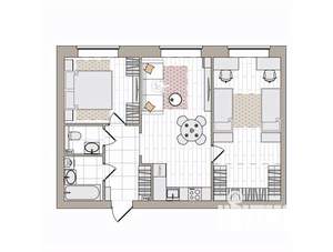 3-к квартира, вторичка, 62м2, 1/6 этаж