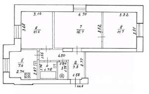 3-к квартира, вторичка, 59м2, 2/3 этаж