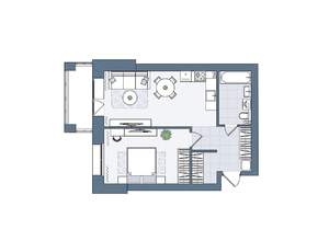 2-к квартира, вторичка, 52м2, 2/7 этаж