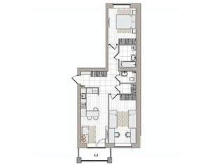 3-к квартира, вторичка, 70м2, 4/6 этаж