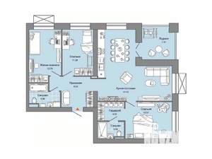 3-к квартира, вторичка, 95м2, 8/8 этаж