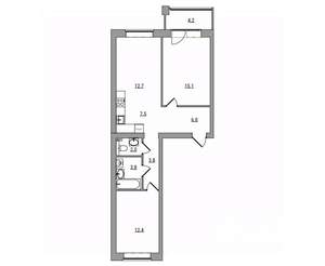 3-к квартира, вторичка, 68м2, 4/6 этаж