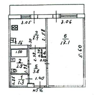 1-к квартира, вторичка, 33м2, 4/5 этаж