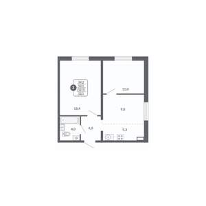 3-к квартира, вторичка, 53м2, 12/17 этаж