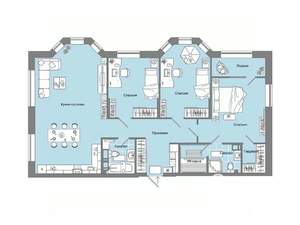3-к квартира, вторичка, 114м2, 1/15 этаж