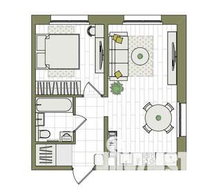 2-к квартира, вторичка, 39м2, 1/17 этаж