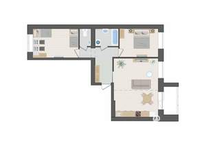 3-к квартира, вторичка, 68м2, 1/9 этаж