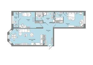 2-к квартира, вторичка, 79м2, 5/17 этаж