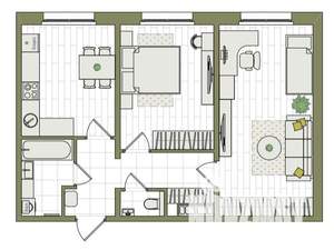 2-к квартира, вторичка, 59м2, 1/17 этаж