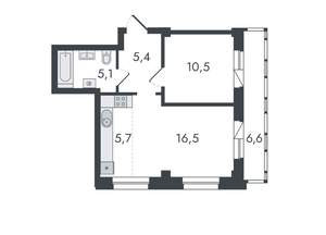 2-к квартира, вторичка, 50м2, 6/16 этаж