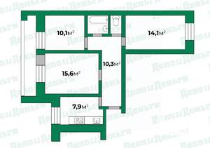 3-к квартира, вторичка, 63м2, 2/9 этаж