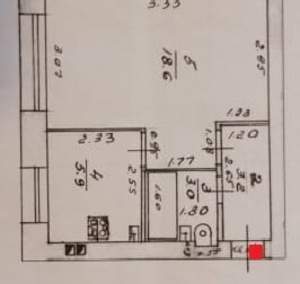 1-к квартира, вторичка, 31м2, 2/5 этаж