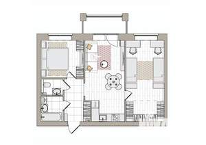 3-к квартира, вторичка, 66м2, 3/6 этаж