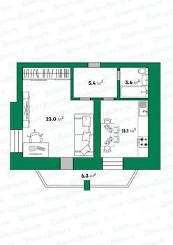 1-к квартира, вторичка, 49м2, 5/5 этаж