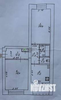 2-к квартира, вторичка, 50м2, 5/5 этаж