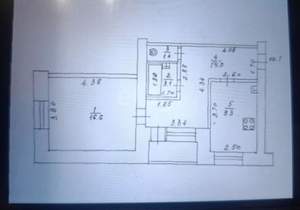 1-к квартира, вторичка, 46м2, 1/5 этаж