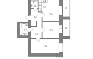 3-к квартира, вторичка, 79м2, 12/12 этаж