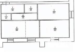 3-к квартира, вторичка, 60м2, 1/10 этаж
