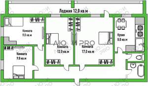 4-к квартира, вторичка, 75м2, 7/10 этаж