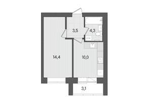 1-к квартира, вторичка, 35м2, 1/9 этаж
