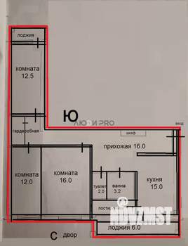 3-к квартира, вторичка, 86м2, 10/10 этаж