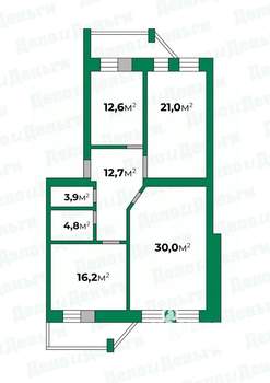 3-к квартира, вторичка, 100м2, 2/9 этаж