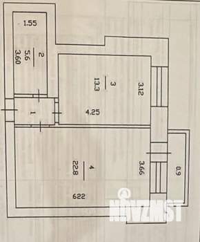 1-к квартира, вторичка, 44м2, 7/9 этаж