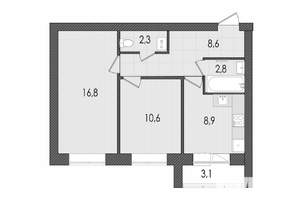 2-к квартира, вторичка, 53м2, 6/9 этаж