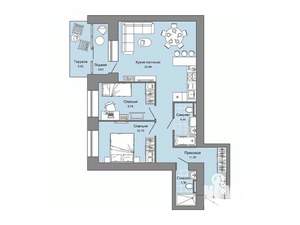 2-к квартира, строящийся дом, 69м2, 2/8 этаж