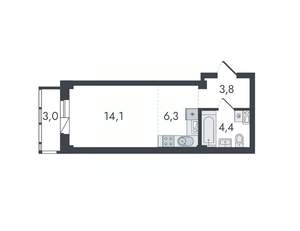 Студия квартира, вторичка, 32м2, 7/16 этаж