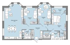 4-к квартира, вторичка, 114м2, 6/15 этаж