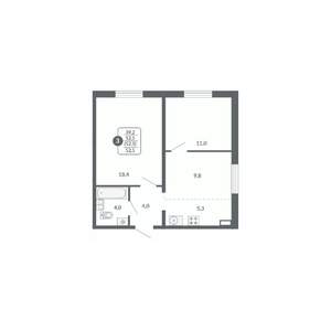 3-к квартира, вторичка, 53м2, 17/17 этаж