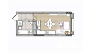 Студия квартира, вторичка, 26м2, 16/17 этаж