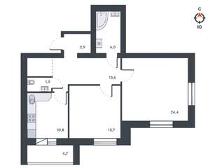 2-к квартира, вторичка, 80м2, 12/12 этаж