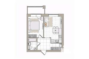 2-к квартира, вторичка, 45м2, 4/6 этаж