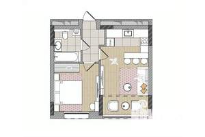 2-к квартира, вторичка, 42м2, 11/17 этаж