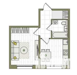 1-к квартира, вторичка, 32м2, 8/17 этаж