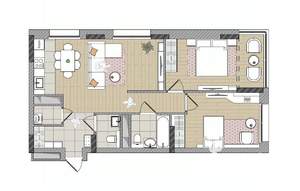 3-к квартира, вторичка, 73м2, 9/17 этаж