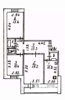 3-к квартира, вторичка, 73м2, 4/9 этаж